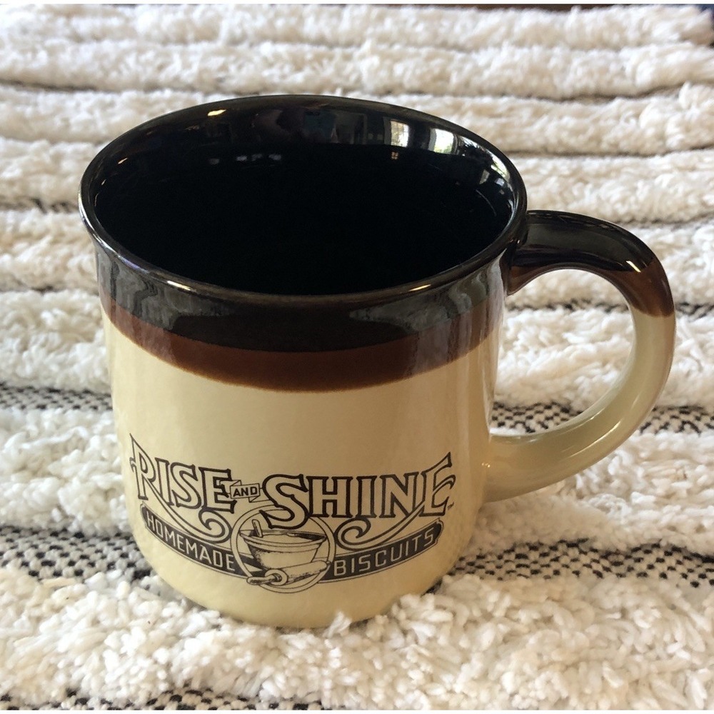 Vintage Hardee's Hardees Rise and Shine Homemade Biscuits Mug Cup 1989